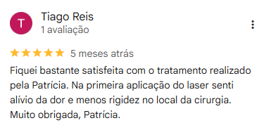 Avaliação real no Google Meu Negócio de Patrícia Mendonça