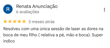 Avaliação real no Google Meu Negócio de Patrícia Mendonça
